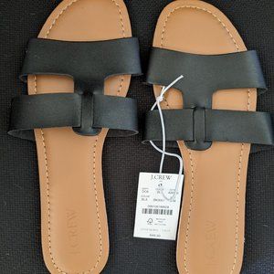 Black J. Crew sandals- 8M, new with tags